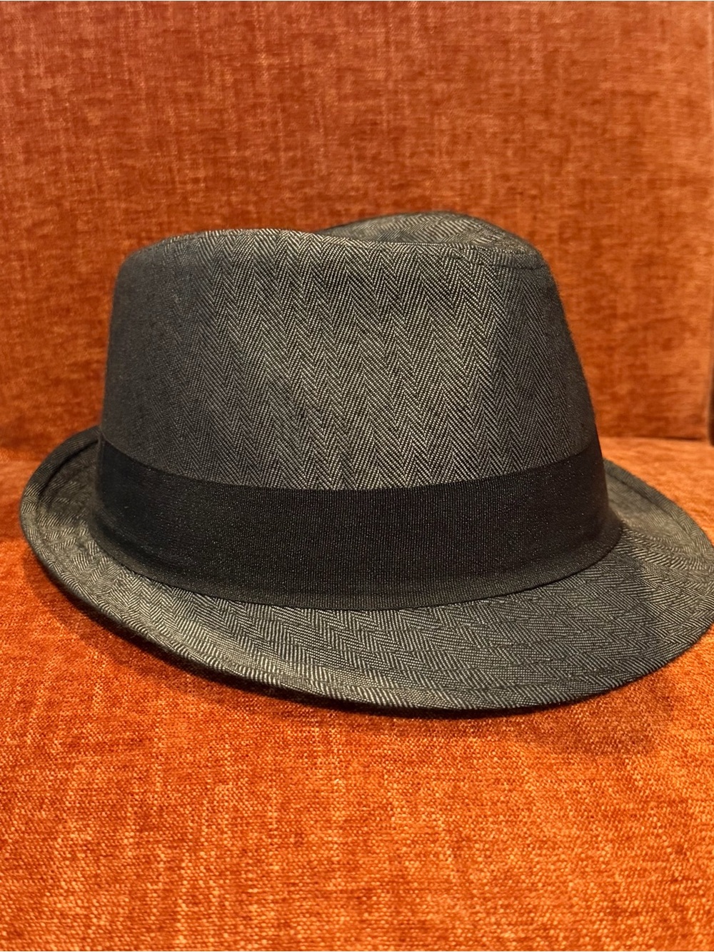 Stetson Gray Herringbone Fedora with Black Band